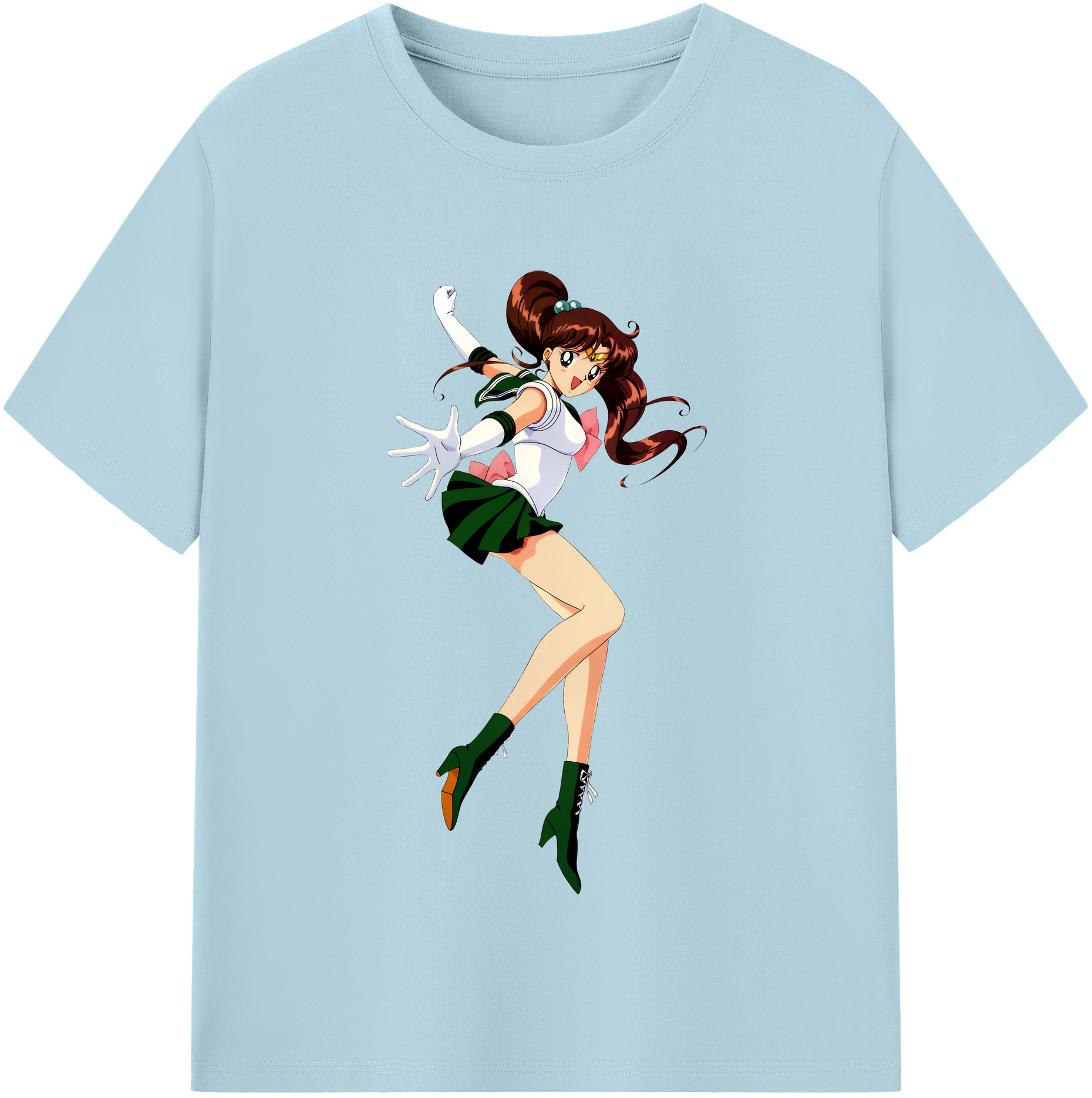 （画像用） 美少女戦士セーラームーン 木野 まこと きの まこと Sailor Moon Kino Makoto （セーラージュピター；Sailor Jupiter） 綿100％半袖Tシャツ（フロントプリント）